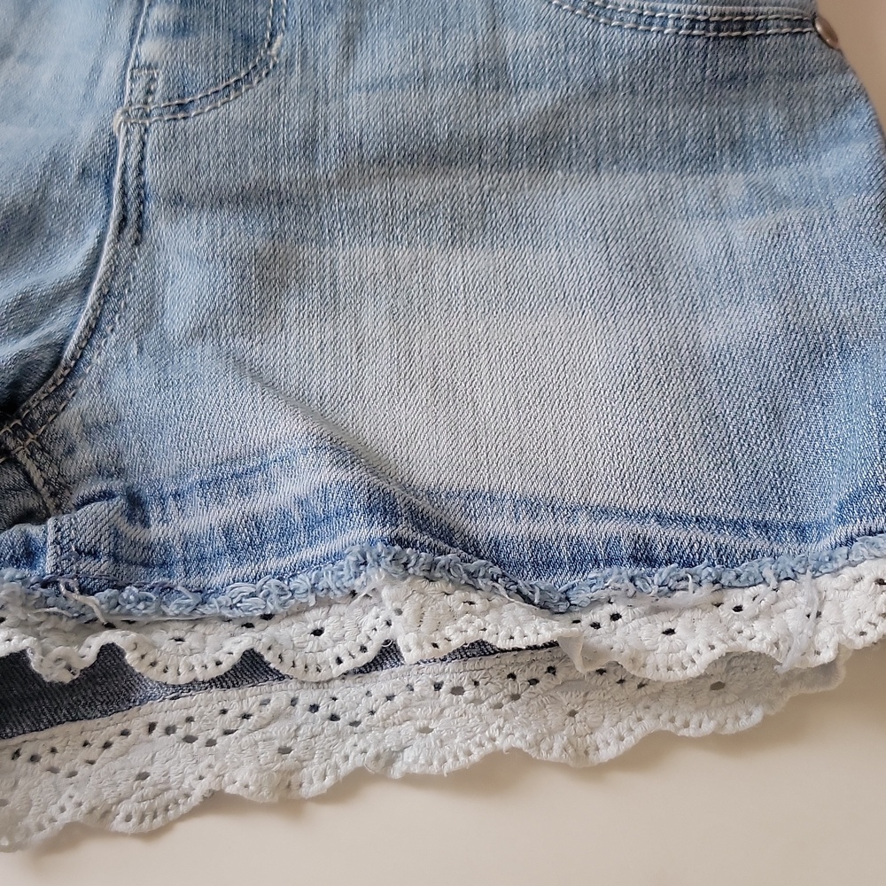 Members Mark Girls Denim Shorts Adjustable Waist Medium Wash Size 8 - Picture 5 of 10